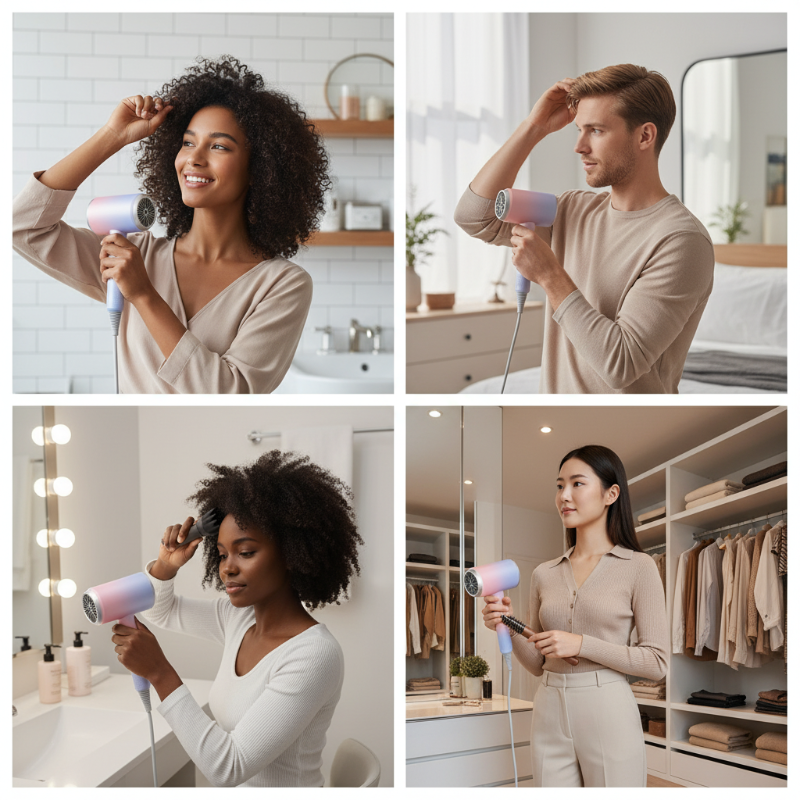 1200 W schnell trocknender Ionen-Haartrockner